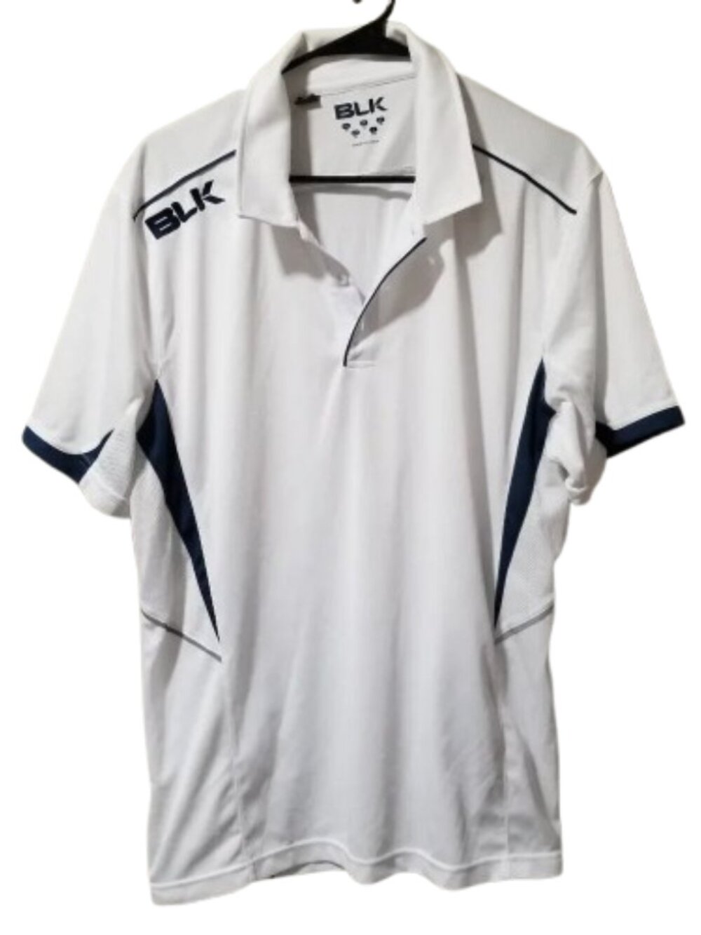 💚3/$15 BLK Sport White Black Polo Shirt Men's XL